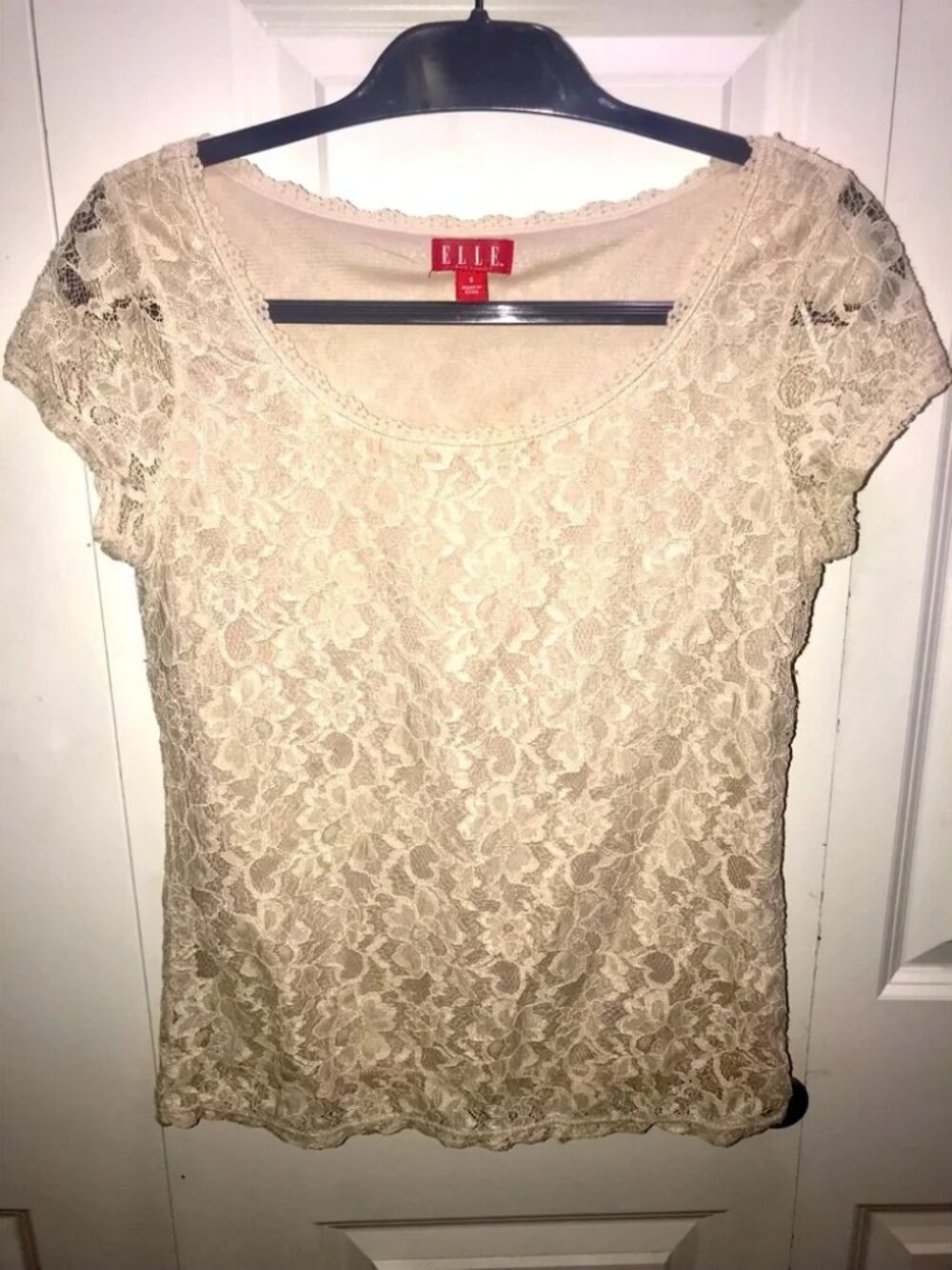 New Elle Lace Ivory Blouse